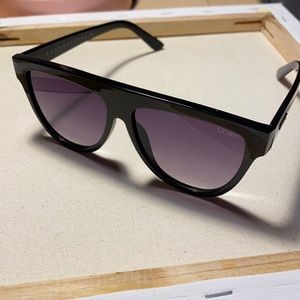 Quay flat top black purple sunglasses aviator oversized